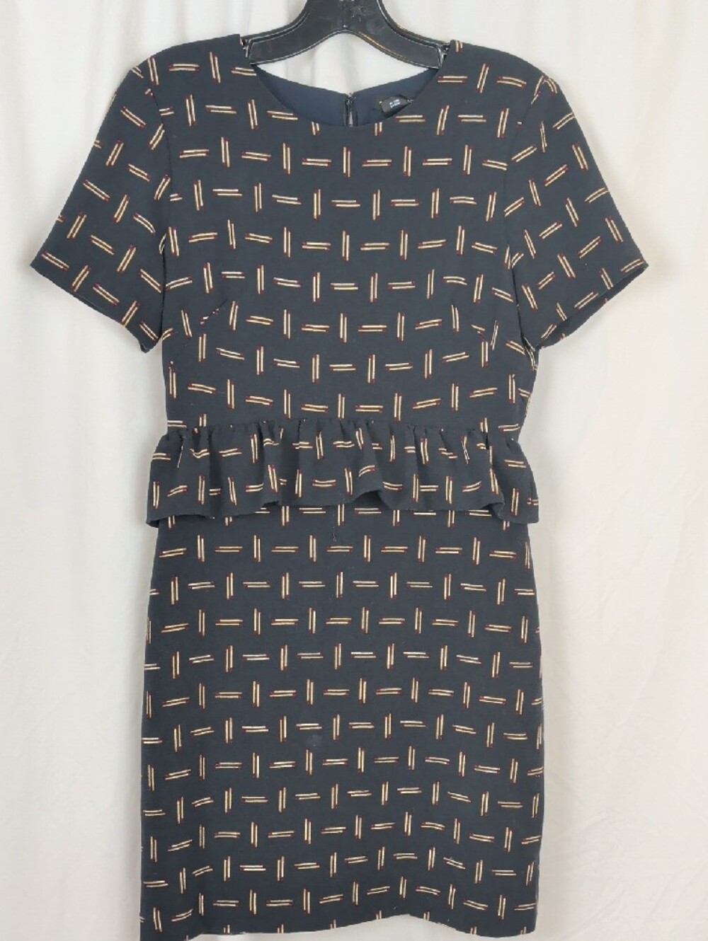 Club Monaco Navy Matchstick Peplum Dress 4